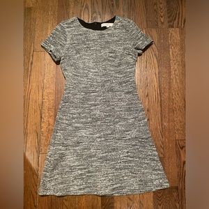 Loft gray, white and black dress